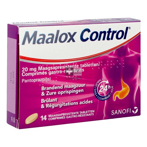 Maalox Control 20 mg 14 Maagsapresistente tabletten