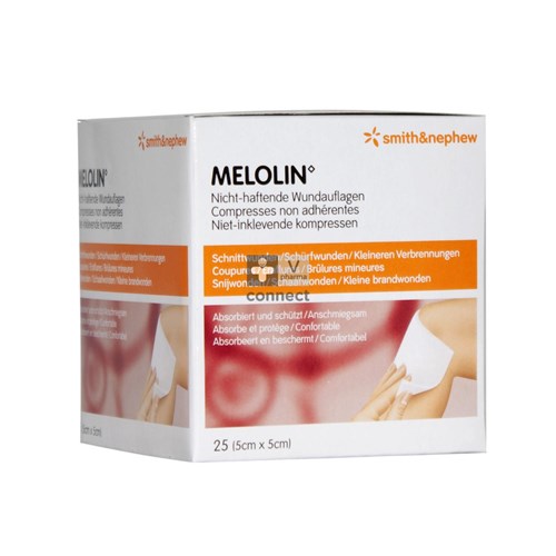 Melolin Compresses  5cmx5cm  25 Pieces  R.30260