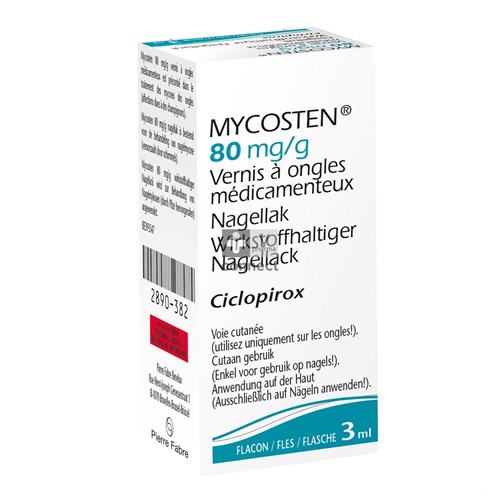 Mycosten 80mg/g Medische Nagellak Fl 1 3ml