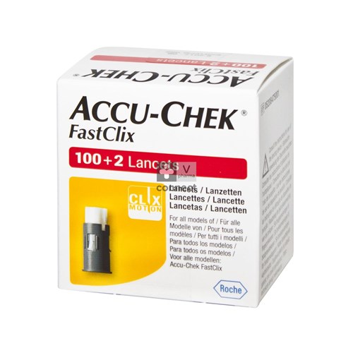 Accu - Chek Mobile Fastclix Lancettes 102 Pièces