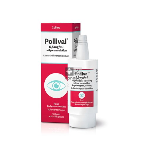 Pollival 0,5mg/ml Collyre Antihistaminique 10 ml