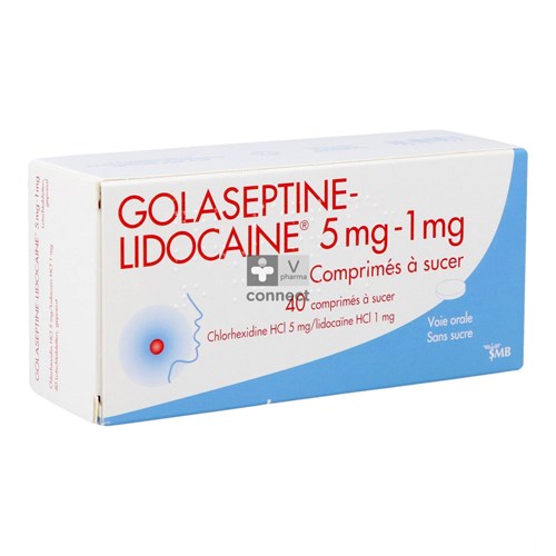 Golaseptine Lidocaine 40 Comprimés à Sucer