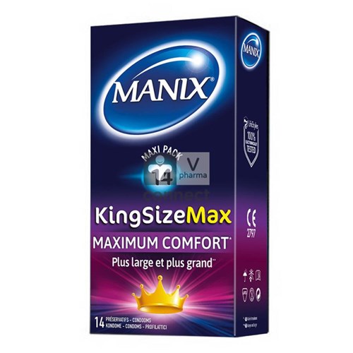 Manix King Size Max Preservatif  14 Pièces
