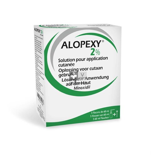 Alopexy 2 % Liquid Fl Plast Pipet 3x60ml