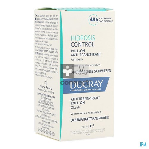 Ducray Hidrosis Control Roll-On 40 ml Prix Promo -2€