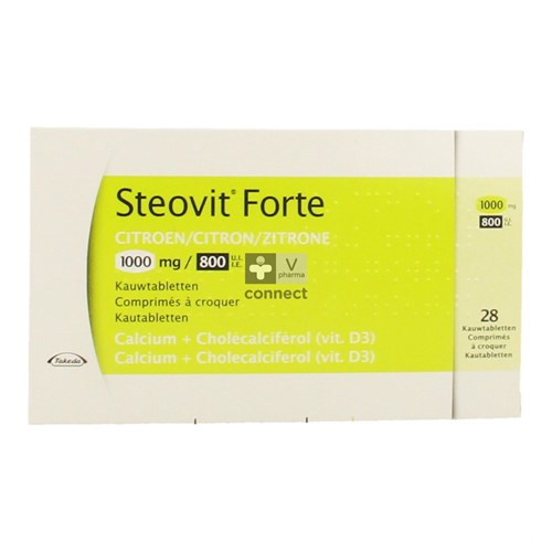 Steovit Forte 1000 mg/ 800 UI 28 Comprimés Gout Citron