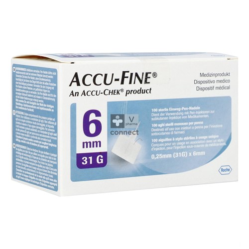 Accu Fine 31G 6 mm 100 Aiguilles