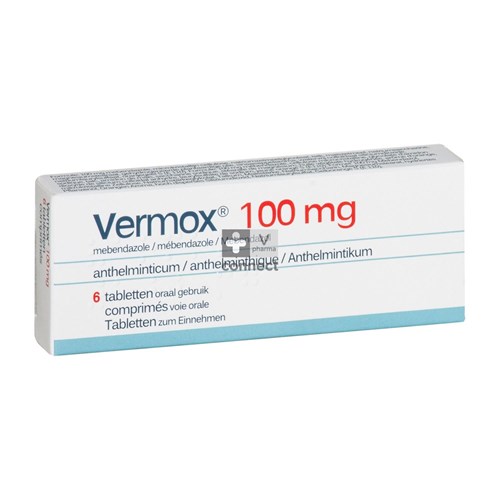 Vermox 100 mg 6 Comprimés