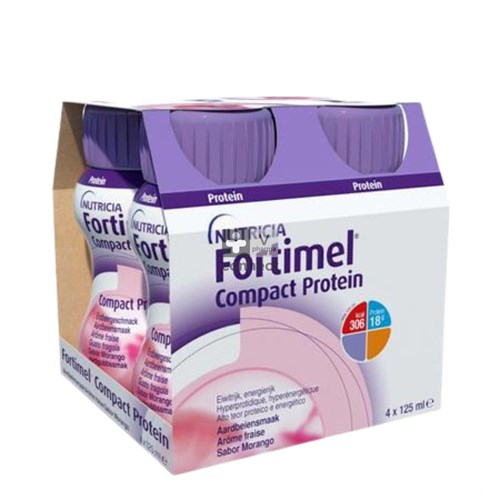 Fortimel Compact Protein Fraise 125 ml 4 Pièces
