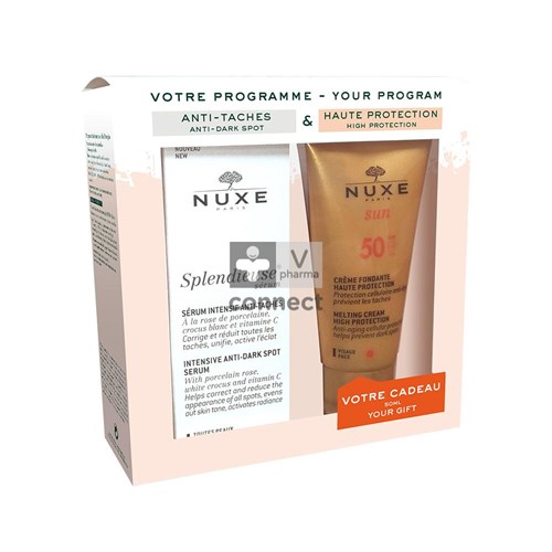 Nuxe Coffret Expert Serum Anti Tache 30 ml + Crème Solaire Visage SPF50 50 ml Prix Promo