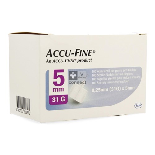 Accu Fine 31G 5 mm 100 Aiguilles