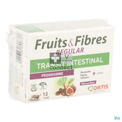 Ortis Fruits & Fibres Transit Régulier 12 Cubes