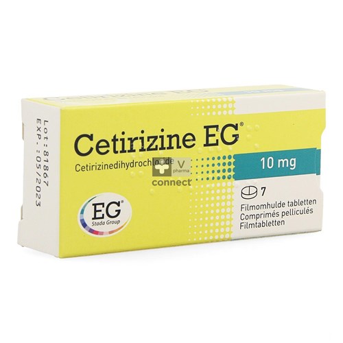 Cetirizine EG 10 mg 7 Comprimés