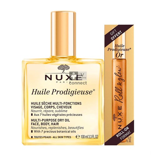 Nuxe Huile Prodigieuse 100ml + Roll On Or 8ml