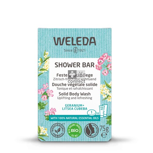 Weleda Shower Bar Geranium + Litsea Cubeba 75 g