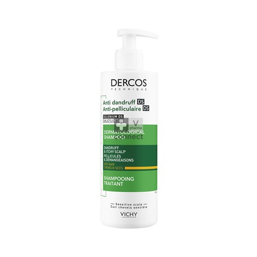 Vichy Dercos Shampooing Antipelliculaire Cheveux Secs 400 ml