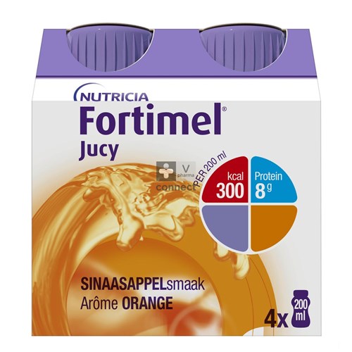 Fortimel Jucy Orange 200 ml 4 Pièces