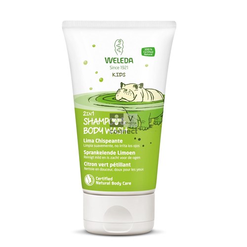 Weleda Shampoo & Bodywash 2 en1 Citron Vert Pétillant 150 ml