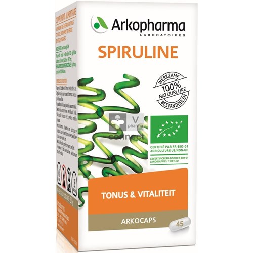Arkogelules Spiruline Bio 45 Capsules Promo