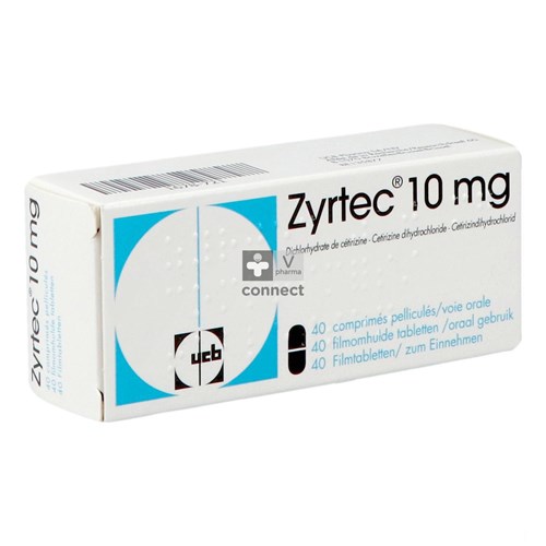 Zyrtec 10 mg 40 Comprimés UCB