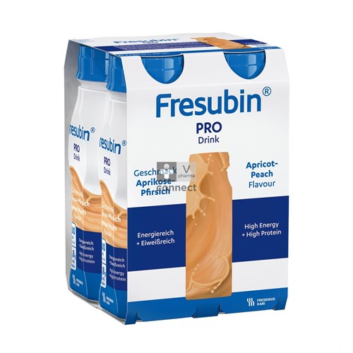 Fresubin Pro Drink Peche Abricot 200 ml x 4 flacons