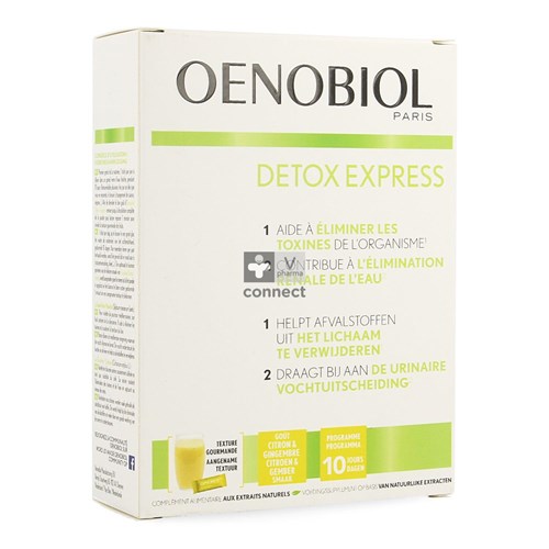 Oenobiol Detox Express Gingembre/Citron 10 Sachets