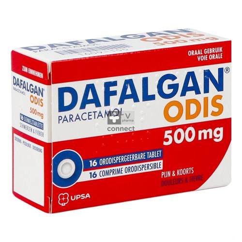 Dafalgan 500 mg Odis 16 orodispergeerbare tabletten