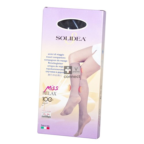 Solidea Kniekous Miss Relax 100 Sheer Nero 1-s