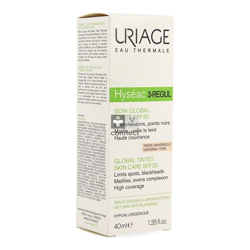 Uriage Hyseac 3-Regul Soin Global Teinté SPF30 40 ml