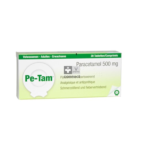 Petam Adultes 500 mg 20 Comprimes