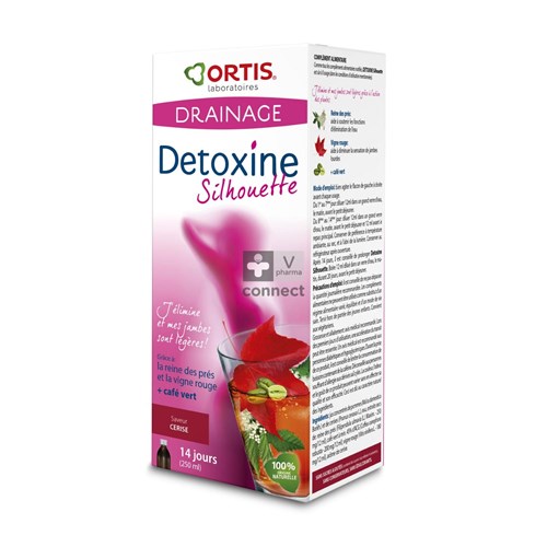 Ortis Detoxine Drainage Silhouette Gout Cerise 250 ml