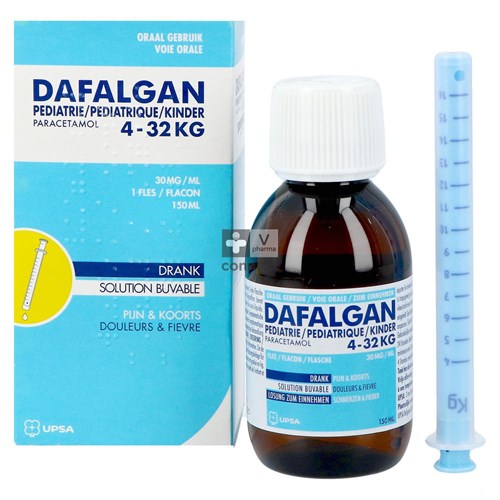 Dafalgan Pediatrie 30 mg/ml Solution Buvable 150 ml