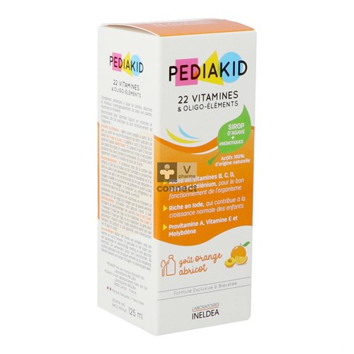 Pediakid 22 Vitamines Oligo Eléments Solution Buvable 125 ml