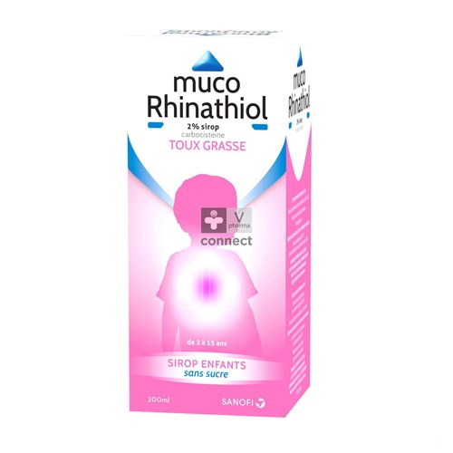 Muco Rhinathiol 2 % Sirop Enfants Sans Sucre 200 ml