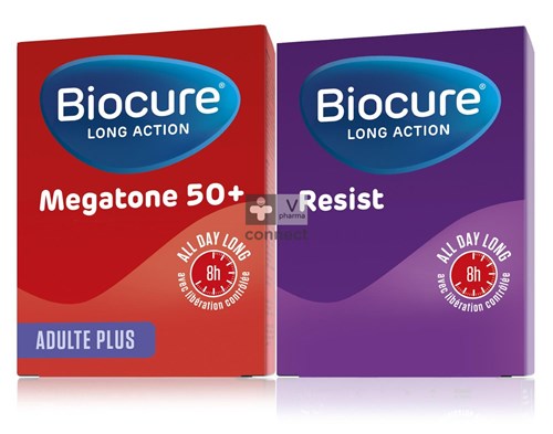 Biocure Resist 60 Comprimés + Megatone 50+ 30 Comprimés Prix Promo