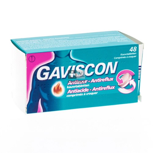 Gaviscon Antiacide - Antireflux 48 Comprimes À Croquer