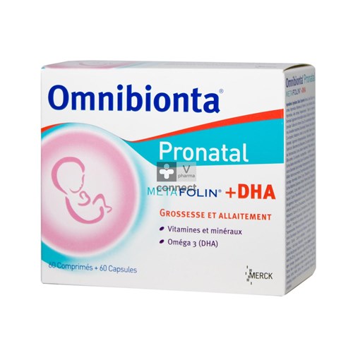 Omnibionta Pronatal Metafolin + Dha 60 Comprimes + 60 Capsules