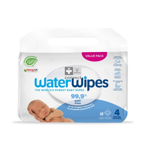 Waterwipes Bio Lingettes 240 Pièces