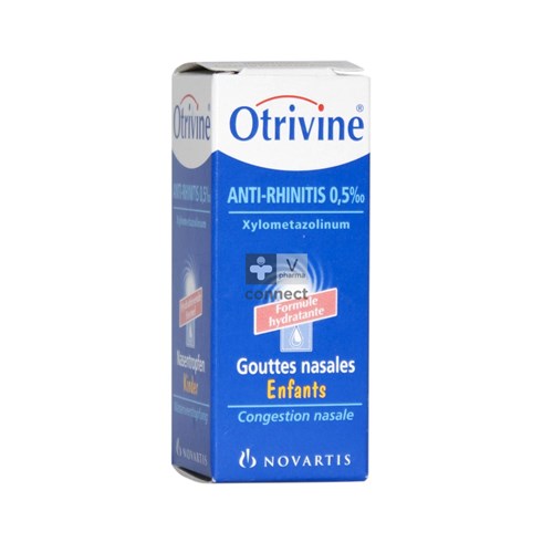 Otrivine Anti-Rhinite 0,5 mg Hydratant Gouttes Nasales Enfants 10 ml