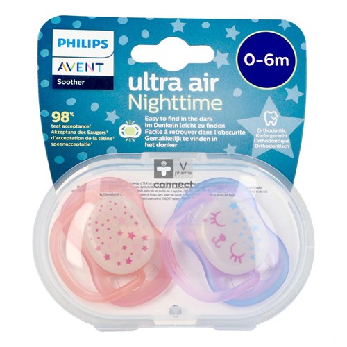 Avent Sucette Air Night Girl +0M