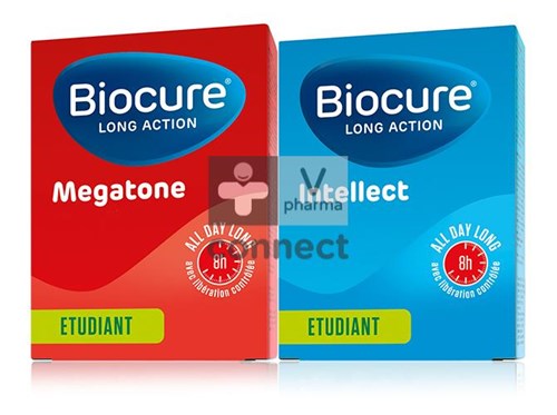 Biocure Long Action Étudiant Megatone 30 Comprimés & Intellect 40 Comprimés Prix Promo