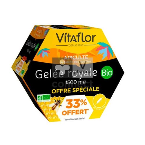 Vitaflor Gelée Royale Bio 1500 mg + 33% Gratuit