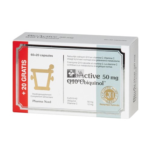 Bio Active Q10  50 mg  60 + 20 Capsules Pharma Nord