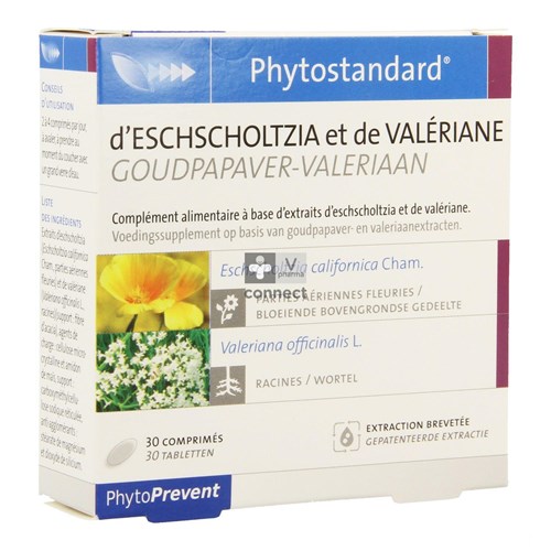 Phytostandard Eschscholtzia/Valeriane 30 Comprimés