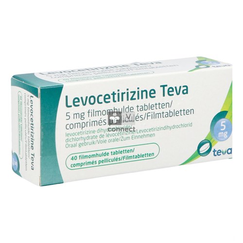 Levocetirizine Teva 5 mg 40 Comprimés