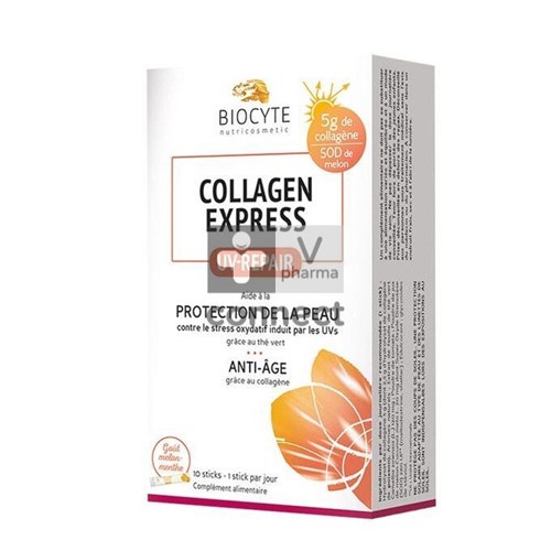 Biocyte Collagen Express UV Repair Melon Menthe 10 Sticks