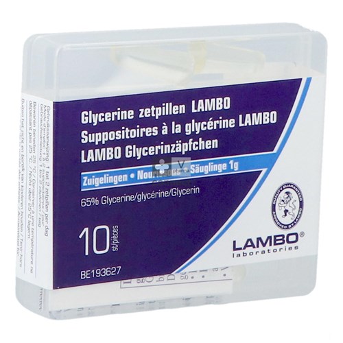 Glycerine Lambo Suppositoires Conique Bébés 10 Pièces