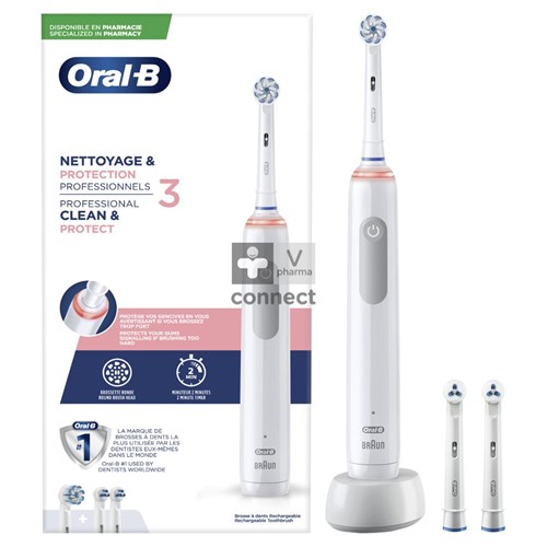Oral B Laboratoire Brosses à Dents Electrique Nettoyage & Protection 3