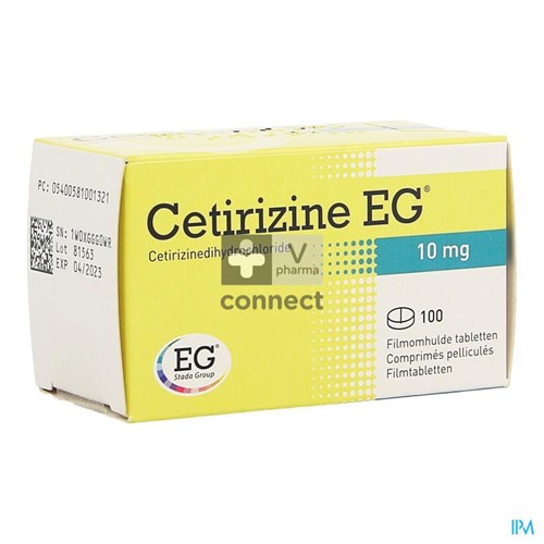 Cetirizine EG 10 mg 100 Comprimés