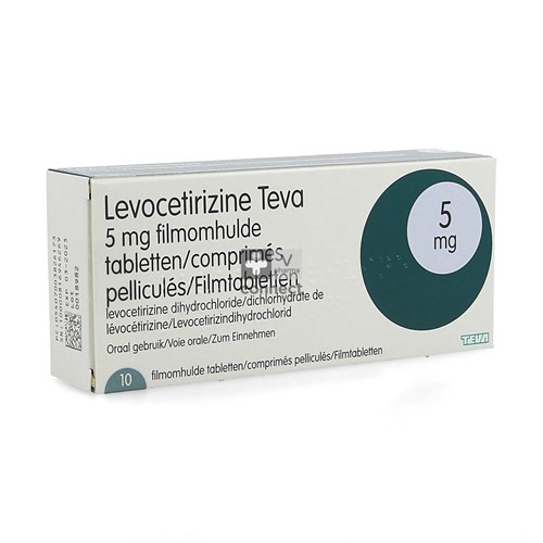 Levocetirizine Teva 5 mg 10 Comprimés